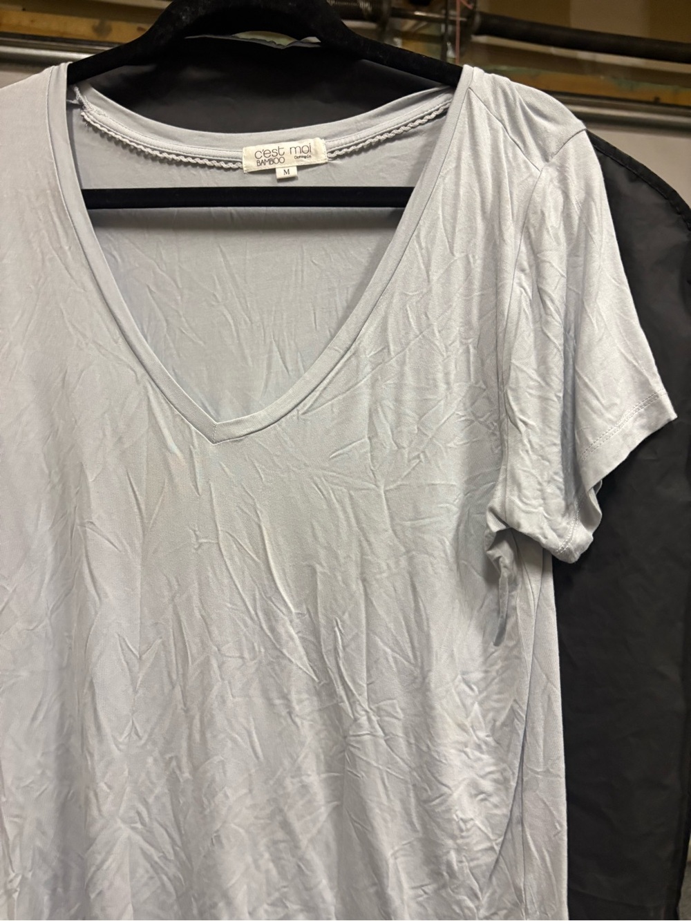 C’est Moi Light Blue V-Neck Women's Tee